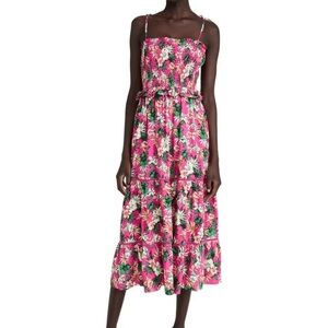 Lost + Wander Meet Me In Bali Smocked Maxi Dress Size S
